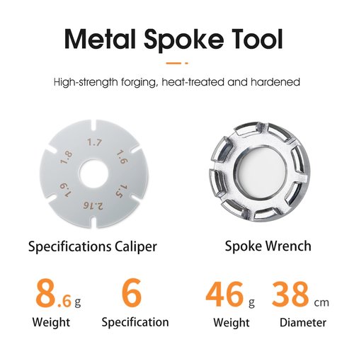 ANGGOER Spoke Tension Meter, Aluminum Alloy Bicycle Wheel Tool, Wire Tension Adjustment Tool Bike Accessory for Bicycle Wheel Spokes Manufacturing Or Correction (Yellow)