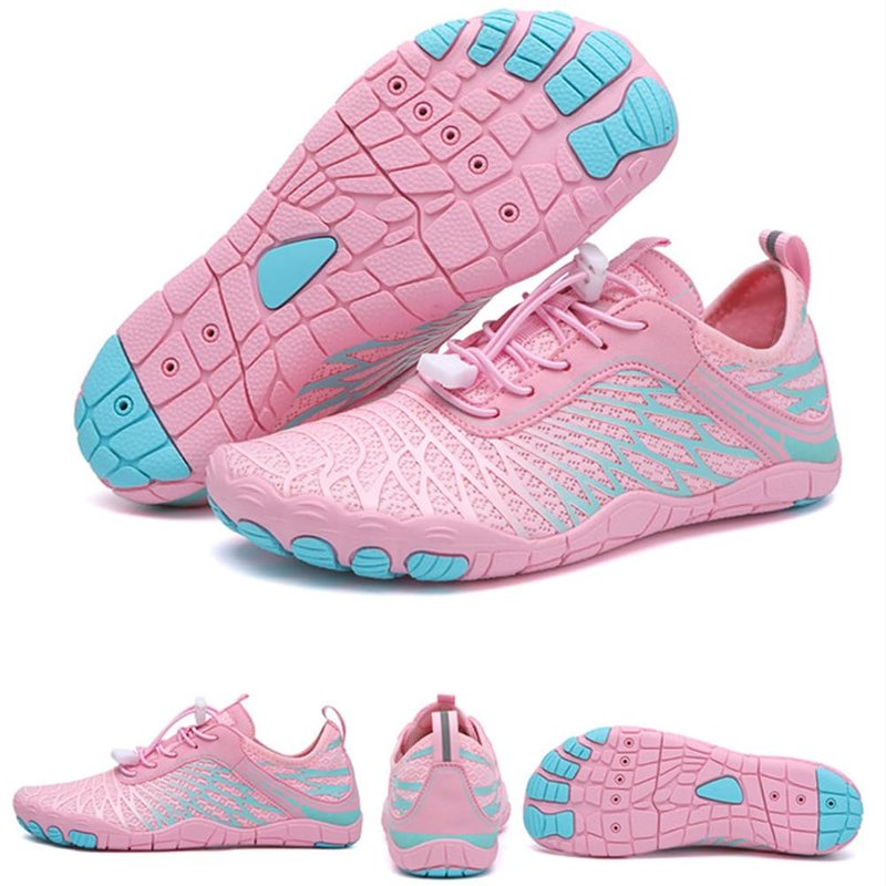 ELETON Barefoot Shoes Women Men Footwear, Wide Toe Box Hiking Zero Drop Non-Slip Quick-Dry River Boat Pool Beach Water Shoes, Lightweight Swimming Running Walking Sneakers Unisex Pink
