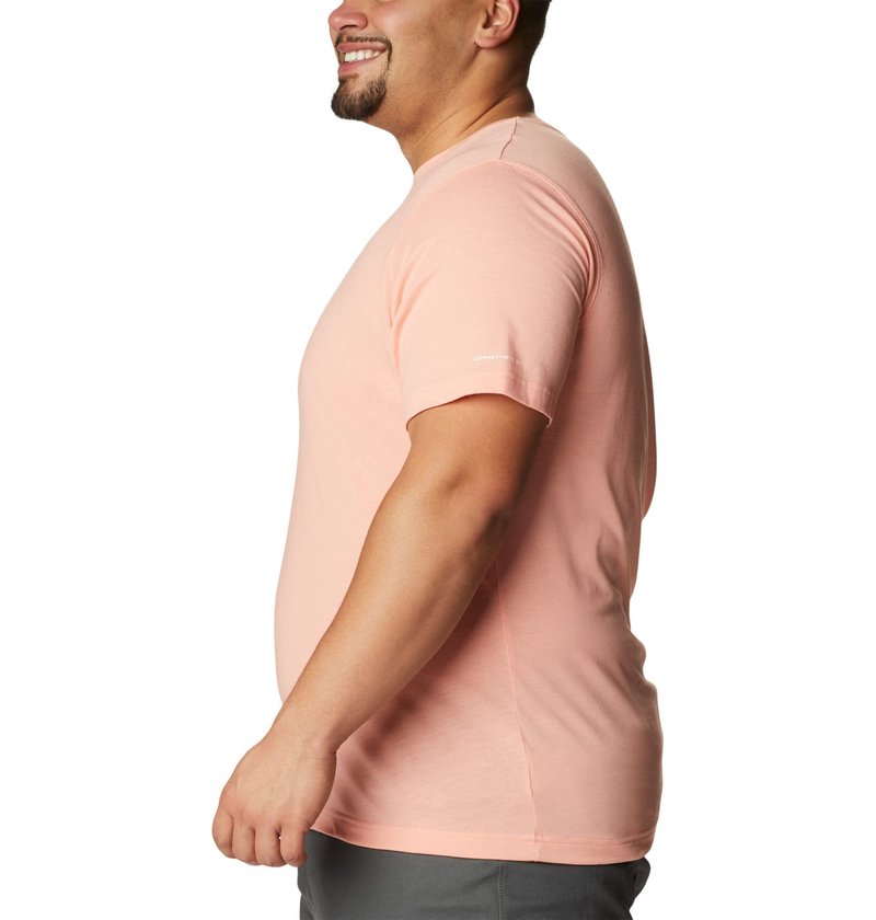 Columbia Men's Thistletown Hills Short Sleeve, Coral Reef Heather, XX-Large
