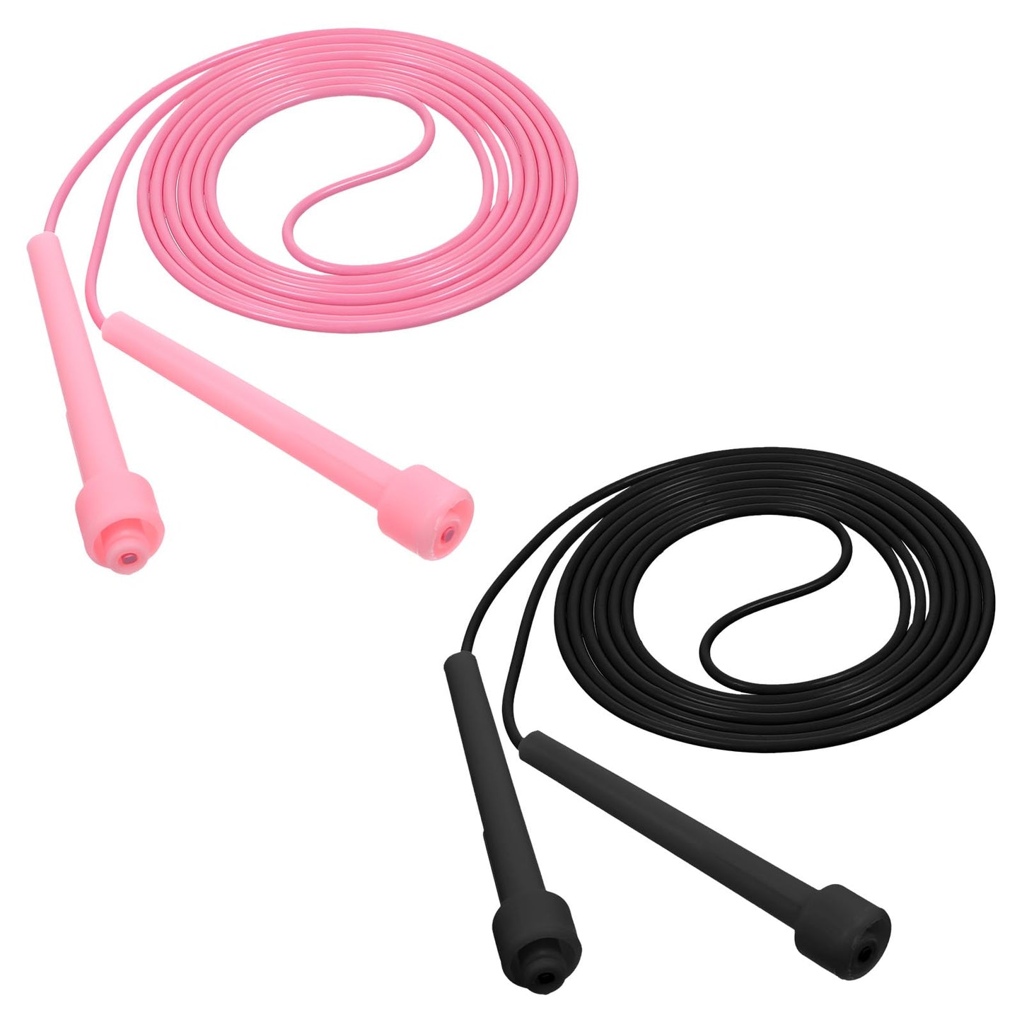 KFHENSOMR 2pcs Lightweight Adjustable Kids Jump Rope, Tangle-Free PVC Jumping Ropes, Multicolor Jump Ropes Bulk with Plastic Handles for Women Men Exercise Gym Fitness, Jumping Rope for Fitness