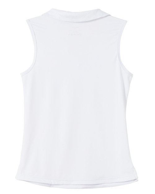 Willit Girls' Sleeveless Polo Shirts Golf Tennis Polo Lightweight Shirts Quick Dry White M