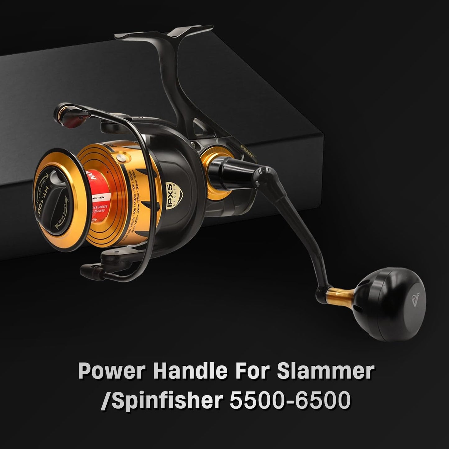 JINOHNAMILL 76mm Power Handle for Penn Spinfisher VI VII 5500-6500 Long Cast V Reel