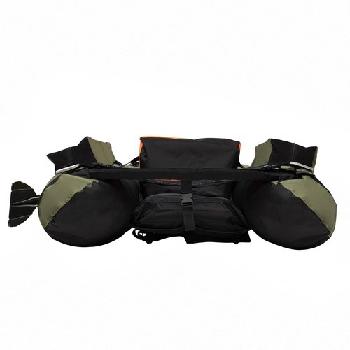 Fishing Float Tube, 53.5" L x 41.3" W x 21" H Float Tubes for Fishing and Angling 286lbs Portable Backpack Belly Boat with Paddle, Pump (Green)