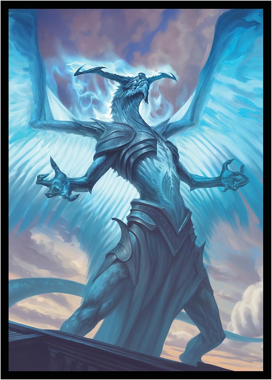 100 MTG Card Sleeves with 100 Inner Sleeves, Textured Back Art Sleeves, Fit Standard Size Cards - Tarkir Dragon