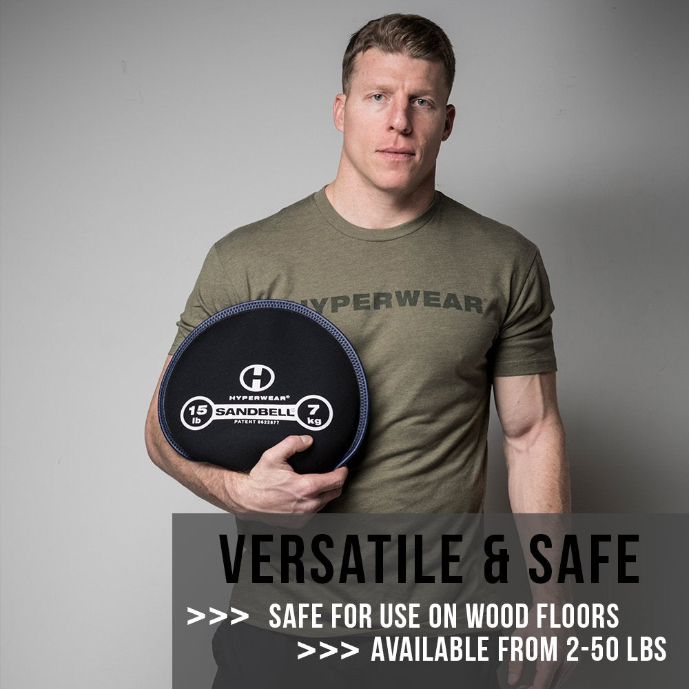 HYPERWEAR SandBell Sandbag, 4 lbs, Pre-Filled with Clean USA Sand, Soft Weights for Exercise, Fitness & Rucking