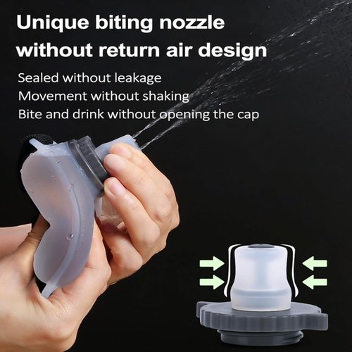 Portable Running Wrist Water Bottle, Adjustable Wrist Sports Water Bottles, Reusable Leak Proof 7 Oz Silicone Sports Water Jug for Travel Camping Rock Climbing Jogging Hiking Marathon Cycling (Black)