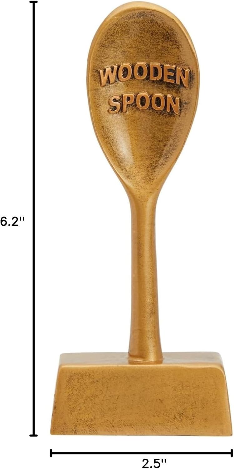 Juvale Golden Spoon Award Cooking Trophy for Chili Cook Off, Baking Contest, Best Cookie, Salsa Competition, & Funny Food Prize (2.5x6.2x1 Inch, Bronze Metal Finish, Small)