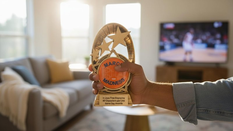 Same Day Awards March Basketball Madness Trophy
