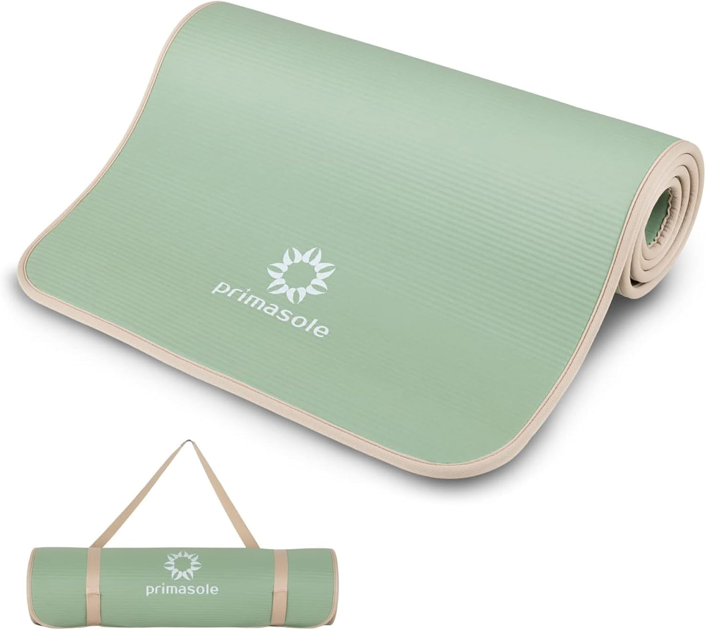 1/2-Inch Extra Thick NBR Yoga Mat with Enhanced Stability - Textured Design, Lightweight Mat with Carrying Strap & Case for Yoga, Pilates, Gym & Home Use (Multiple Colors)