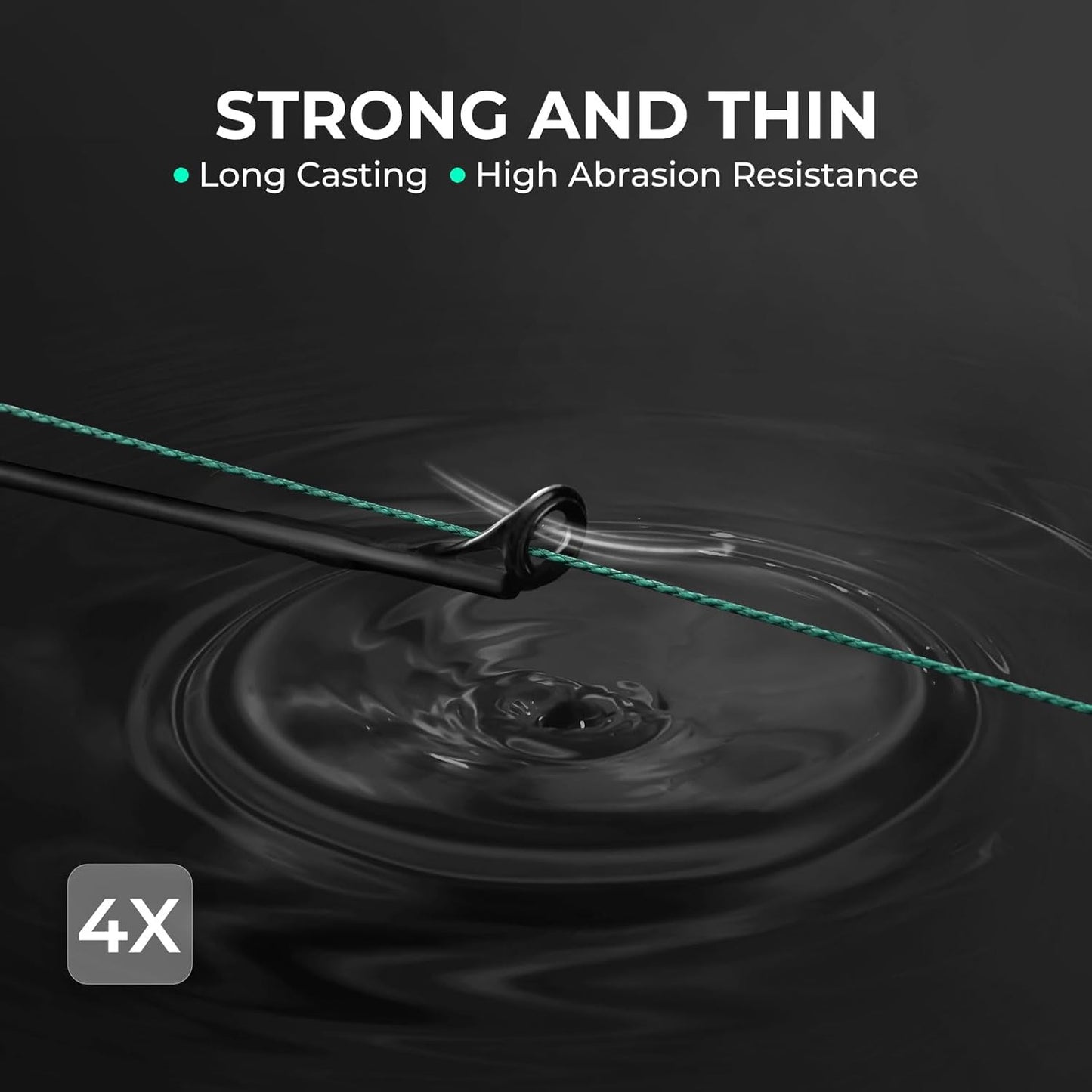 KastKing Superpower ColorShield Braided Fishing Line - Colorfast Braided Line, 100% Solution Dyed UHMWPE Fiber, Smooth & Strong Superline, Near Zero Stretch, Sensitive, High Abrasion Resistance