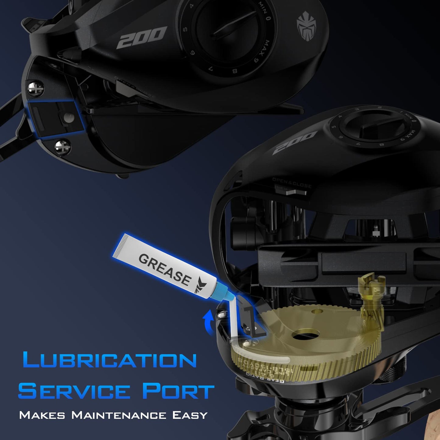 KastKing Megatron 200 Baitcasting Reel, 6.4:1 Gear Ratio, Right Handed