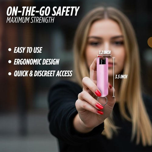 GUARD DOG SECURITY Quick Action Pepper Spray, Maximum Strength, 16-ft Range, Belt Clip For Easy Carry & Fast Access, keychain ready, Made in USA