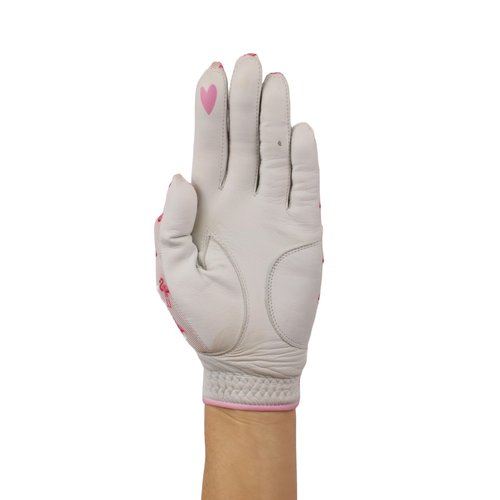 Hand Candy Golf Glove – Premium Cabretta Leather – “Flamingle” – Left Hand Women's Golf Glove with Matching Ball Marker (Small)