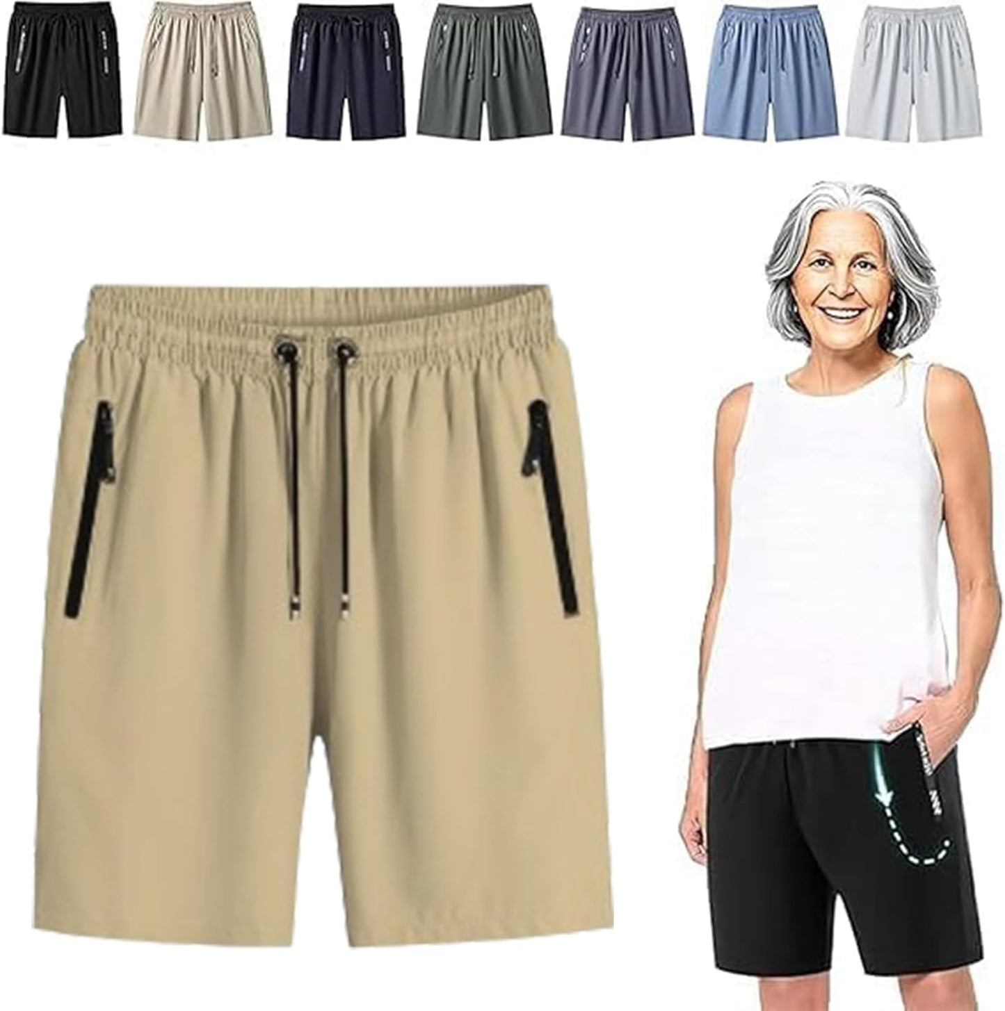 ICY Shorts - Airyflex Iced Active Silk Cooling Stretch Quick Drying Shorts for Senior Women Over 50