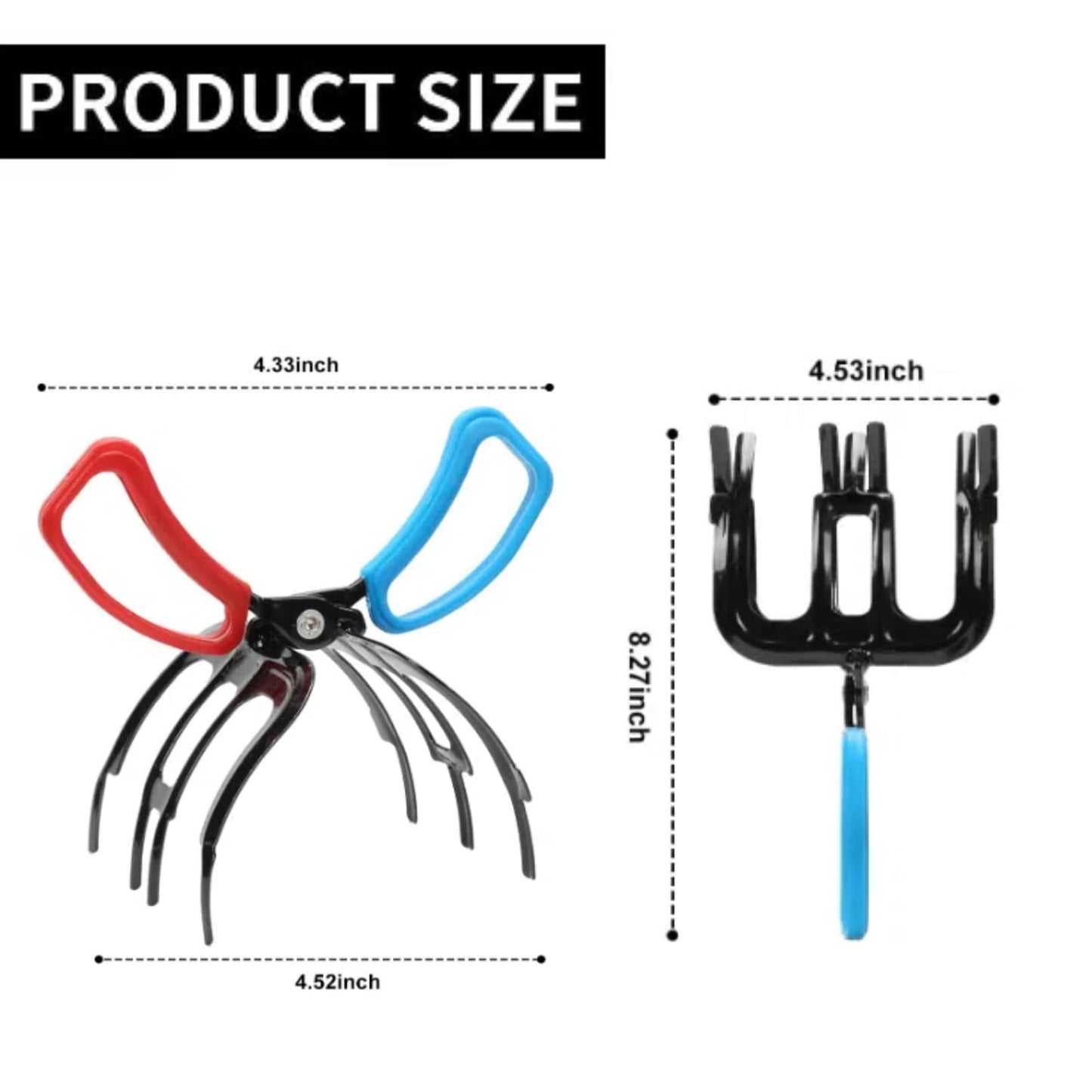 3 Claw Fish Gripper, Fishing Pliers Gripper, Metal Fish Control Clamp Claw Tong Grip Tackle Tool, Multi-Functional Lightweight Non-Slip Fish Claw Gripper for Catch Fish Fishing Accessories (3 Claw)