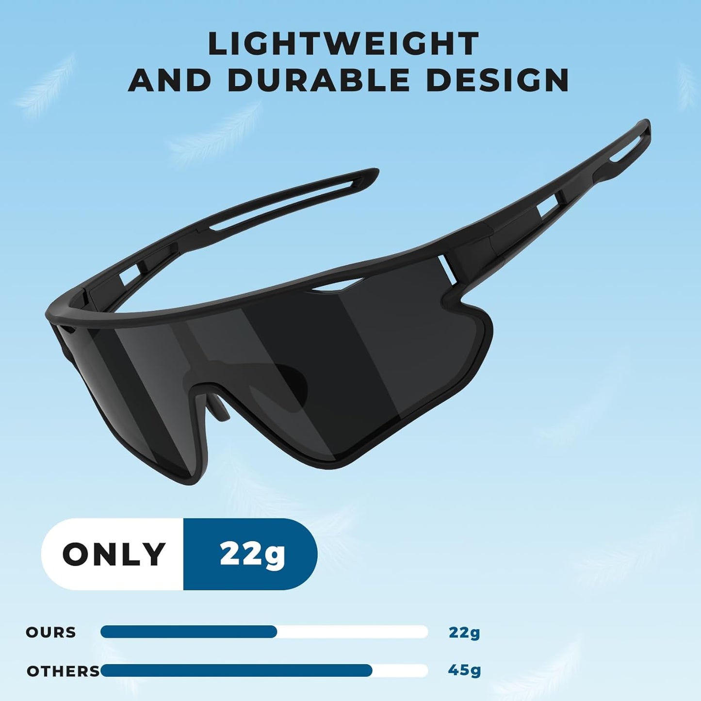 KALIYADI Polarized Sunglasses-Womens Sport Mens-Sunglasses: Lightweight Women Sun Glasses Running Cycling UV400 Protection