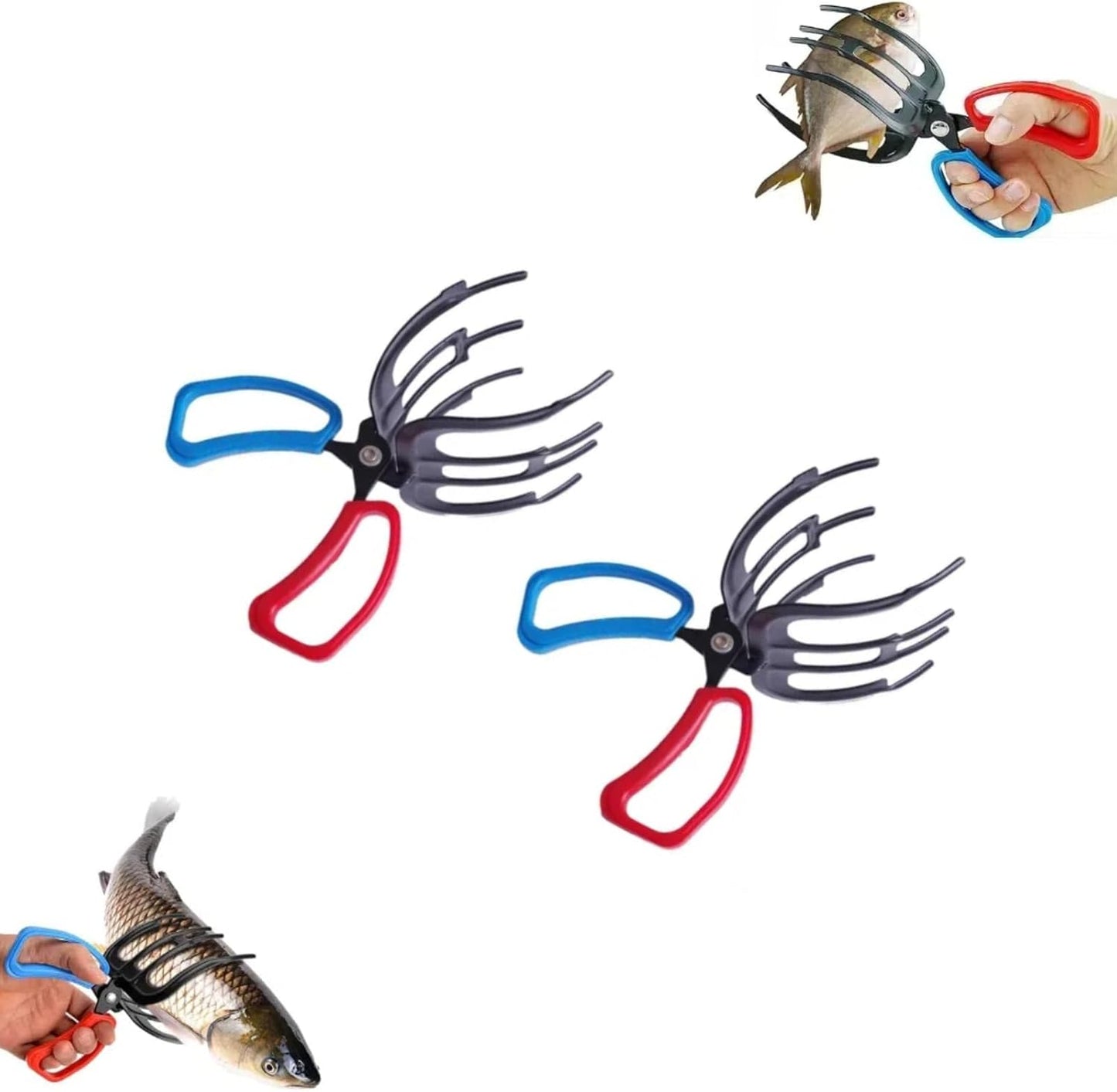 3 Claw Fish Gripper, Multifunctional Three Teeth Fishing Pliers Anti-Slip Fish Claw Gripper, Metal Fishing Pliers Gripper Catch Fish Control Clamp, Fishing Accessories