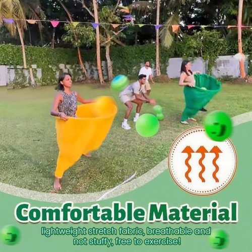 Arnbz 2025 New 4 PCS Granny Pants Outdoor Game, Oversized Giant Granny Pants Yard Game with 16 Bouncy Balls & 2 Pumps, Party Super Pant Challenge Games for Backyard Parties Family Reunion