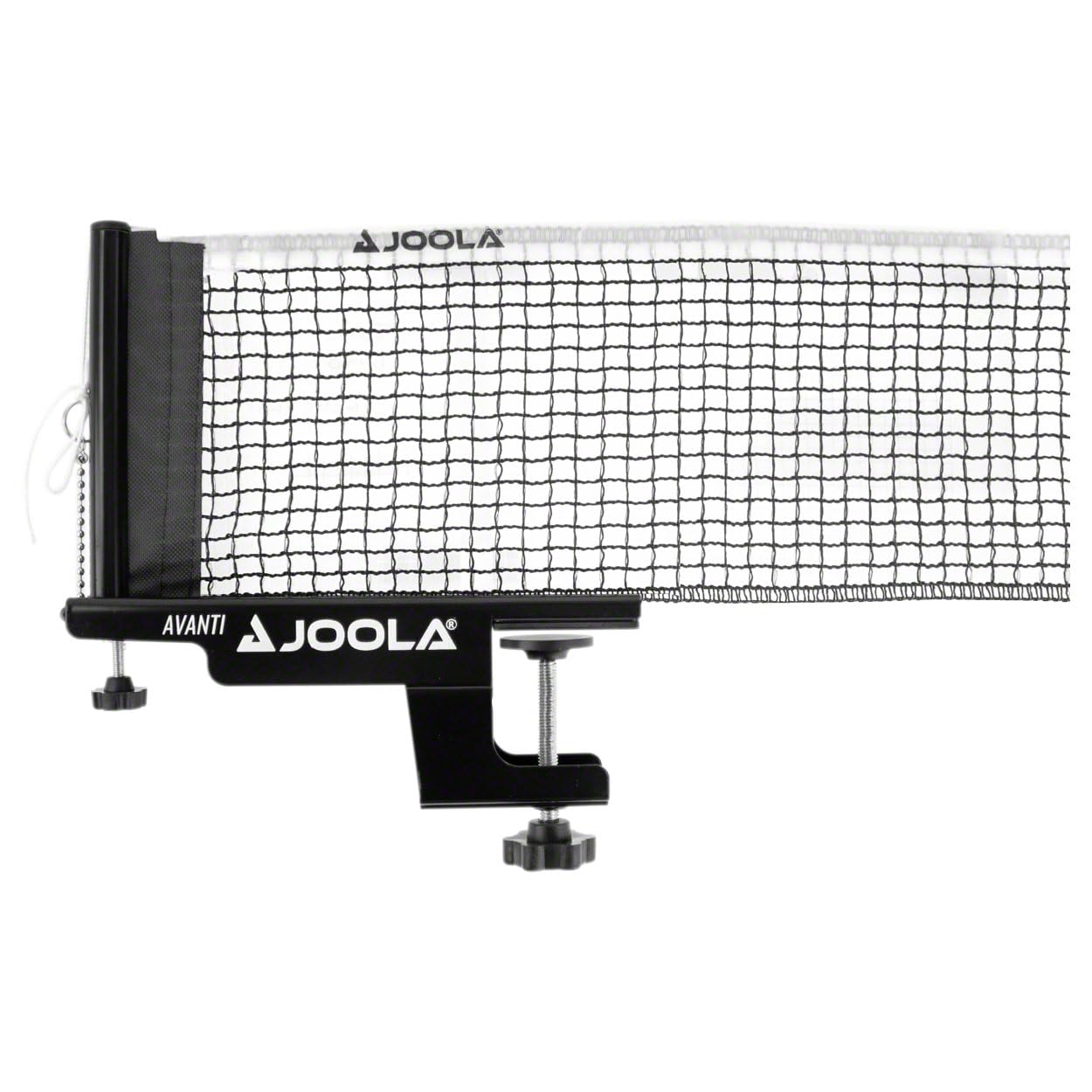 JOOLA Premium Avanti Table Tennis Net and Post Set - Portable and Easy Setup 72" Regulation Size Ping Pong Screw On Clamp Net, 72"L x 0.5"W x 6"H, White/Black