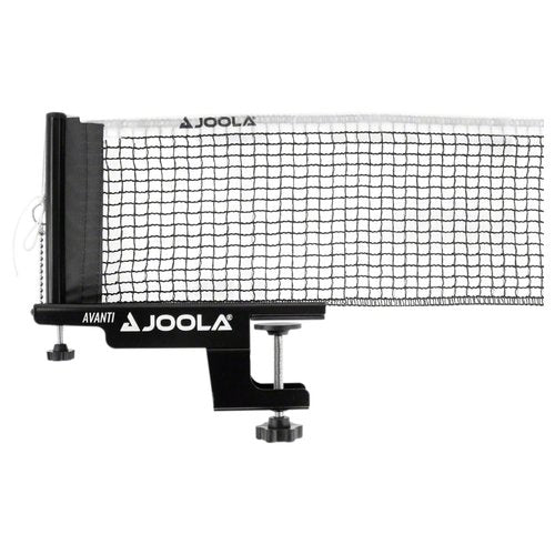 JOOLA Premium Avanti Table Tennis Net and Post Set - Portable and Easy Setup 72" Regulation Size Ping Pong Screw On Clamp Net, 72"L x 0.5"W x 6"H, White/Black