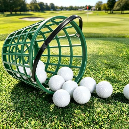 2-Pack Golf Ball Basket with Handle - Large Capacity Storage for Golf Practice & Course