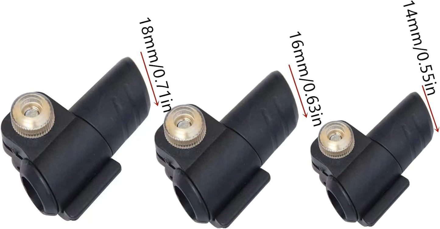 3 Pcs Hiking Poles Lock, Quick Release Flip Lock Fastener Buckle Clip with Nut Screws for Hiking Pole Walking Stick Camping Mountaining Backpacking Outdoor Repair Spare Parts,18mm/16mm/14mm