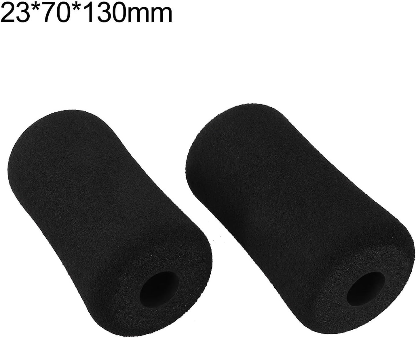 2 Piece Foam Foot Pads Rollers Replacement Kit for Weight Machines Leg Extension Home Gym Equipment High Density Comfortable Non-Deforming 5.12 Inch Black Exercise Accessories(20 * 70 * 120mm)