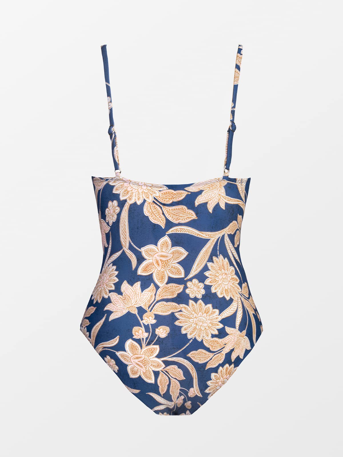 CUPSHE Women One Piece Swimsuit Bathing Suits Paisley Print Deep V Neck Tummy Control Low Back Adjustable Straps