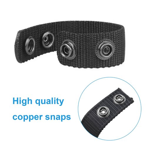 Starfa 4 PCS Nylon Duty Belt Keepers with Double Snaps,Universal Fit for 2" Wide Police,Security&Tactical Belts,Law Enforcement Gear&Duty Belt Accessories(Black)