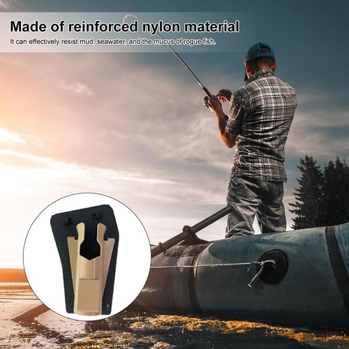 New Slide-in Fishing Rod Hip Holsters, Hands-Free Rod Holder for Fly & Bank Fishing, Quick Draw Waist Belt Gear, Durable Adjustable Portable Fish Pole Holster (Black)