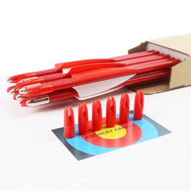 TIGER ARCHERY 28inch Archery Fiberglass Youth Arrows for Recurve Bows- Beginners Adult and Youth Kids Arrows Practice (Red Bullet Tips)