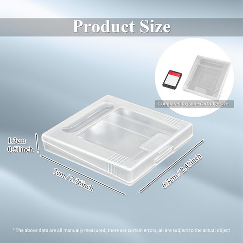 12PCS Clear Protective Game Cartridge Case Storage Box