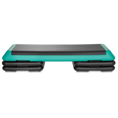 Philosophy Gym Aerobic Exercise Adjustable Step Platform, Health Club Size, with 4 Risers - Green