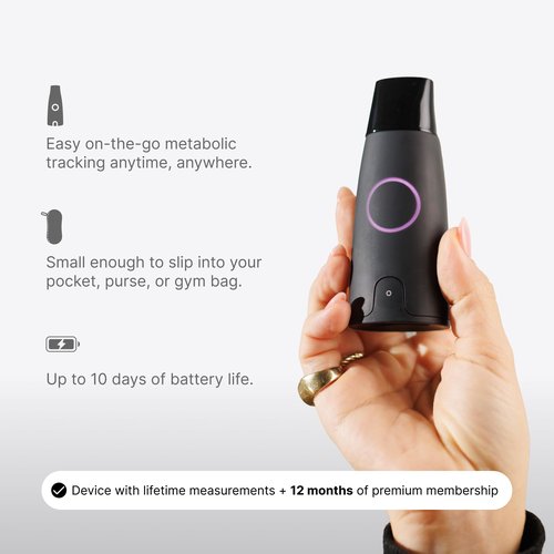Lumen Metabolism Tracker Device - Measure Real-Time Fat & Carb Burn, Daily Nutrition, Meal Plans, Metabolic Health, Weight Loss, Athletic Fitness & Performance for Men & Women w/ 12 Month Subscription