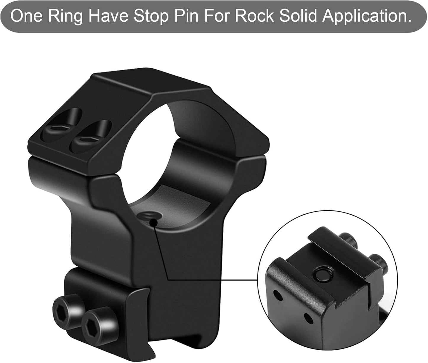 1'' Dovetail Scope Rings, 2 Pack High Profile or Medium Profile 1 Inch Scope Mount Rings for 11mm Dovetail Rails