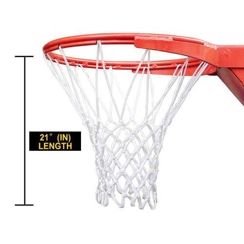 ProSlam Premium Quality Professional Heavy Duty Basketball Net Replacement - All Weather Anti Whip, Fits Standard Indoor or Outdoor Rims(Professional Standard Size, White)
