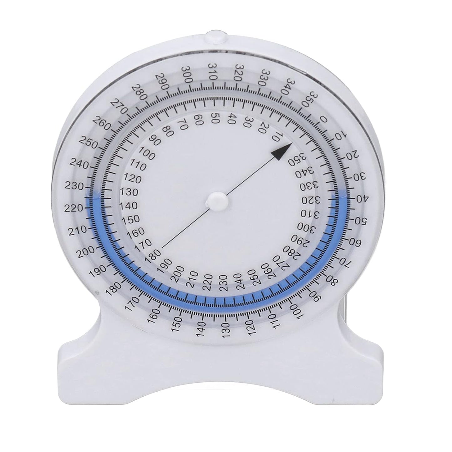 Inclinometer, Bubble Good Sealing Non Leak Clean Physical Therapy Inclinometer 0 to 360 Degree Measurement for Range of Motion Measurement (Blue)