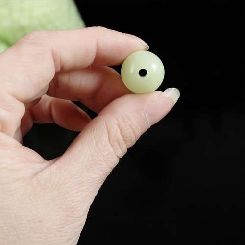 Fcnjsao 100Pcs Nonslip Luminously Fishing Beads Round Space Beans Hard Fishing Beads Stopper Fishing Tackle Tool Enduring
