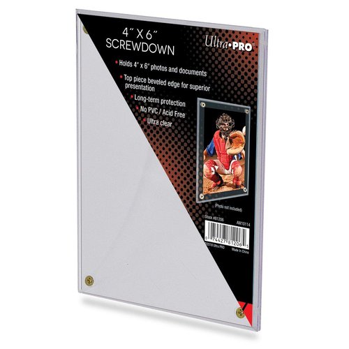 1 (One) Ultra-PRO Stor-Safe 4" x 6" Screwdowns for Postcards, Photos and other collectibles (4 Screw Screw Down)