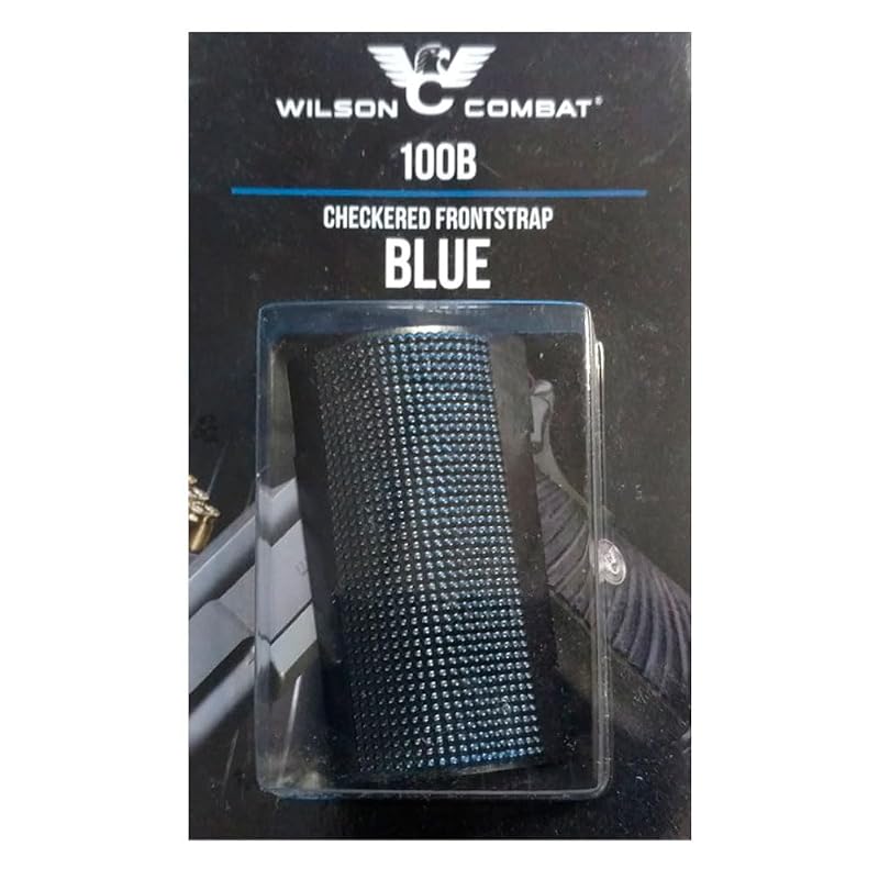 Wilson Combat Govt Check Front Strap, Blue - Front Strap for Govt Model 5 Front Strap