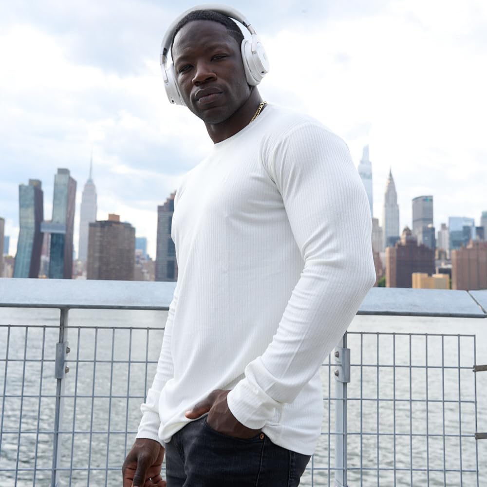 The Argo Ultra Soft Long Sleeve T-Shirt for Men - Order a Size Up, White/XL