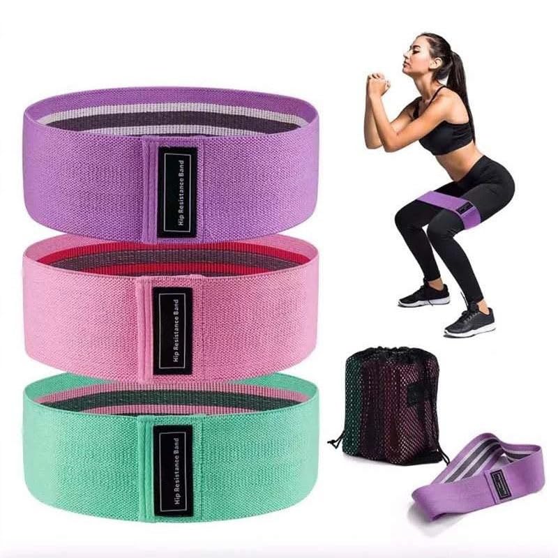 2PCS Yoga resistance band fitness equipment suitable for both men and women, hip strength training and stretching hip-raising ring, Green