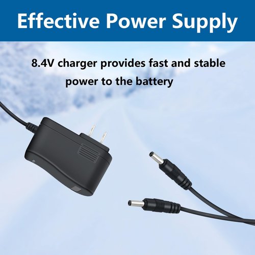 UAUSE 8.4V Dual Heated Glove Charger for 7.4V 3500mAh Li-Polymer Battery Replacement Charger Suitable for hat, Vest, Jacket and Socks (Battery not Included)