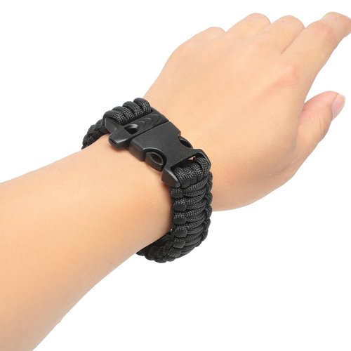 Lemubeane 3 Pack Paracord Survival Bracelet 9.7" Wristband with Whistle