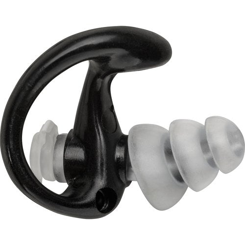 SureFire EP4 Sonic Defenders Plus filtered Earplugs, triple flanged design, reusable, Black, Medium