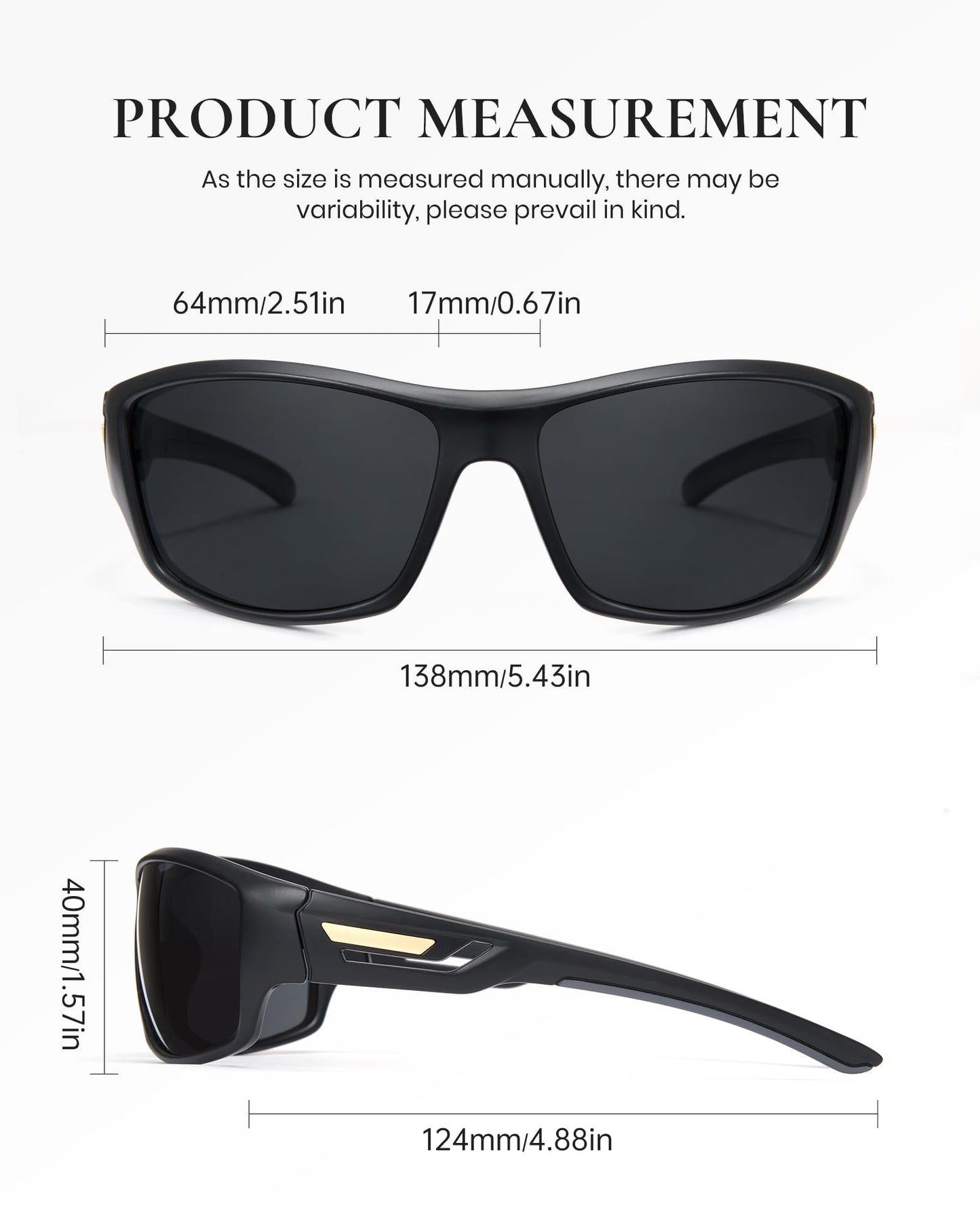 Marino Bonatti Sports Polarized Sunglasses Men Fishing Sunglasses See Fish in Water Wrap-around Glasses UV400