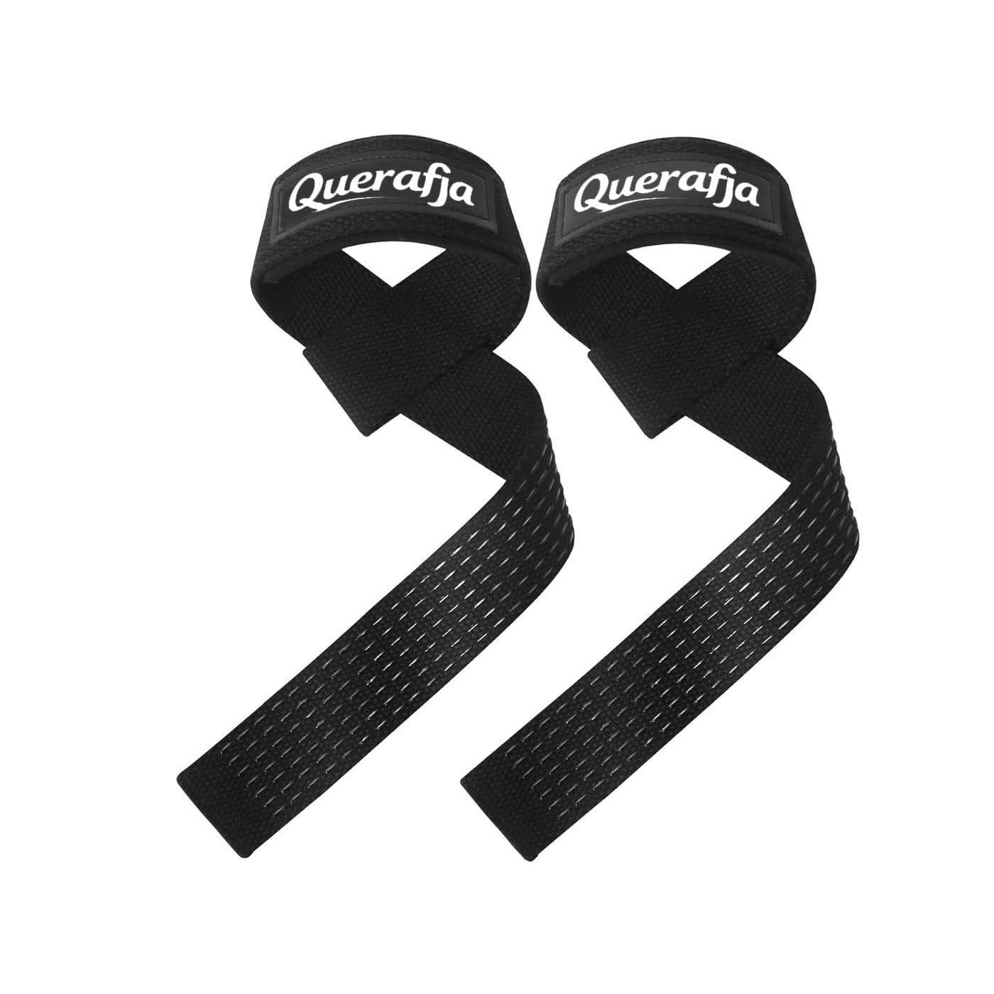 Querafja Lifting Wrist Straps for Gym Home Strength Training, Deadlifts & Pull Movements, 23 inch Weightlifting Strap with Non-slip Silicone