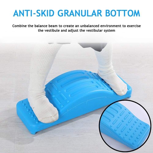 YFSAN Kids Balance Board PE Curvy Board, Rocking Seesaw Balance Board, Sensory Training Equipment Balance Board Toy for Children (Blue)