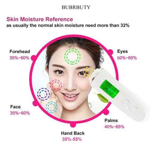 BUBRBUTY Skin Hydration Tester,Hydration Monitor,Skin Analyzer Machine Professional,Skin Tester For Accurate Monitoring Of Skin's Oil And Moisture Levels,Digital Skin Detector