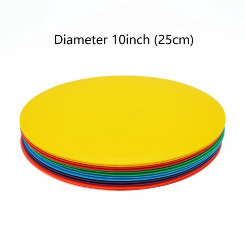Eco Walker 10inch Spot Markers 12pcs Floor Flat Field Cones for Sports Speed Agility Training